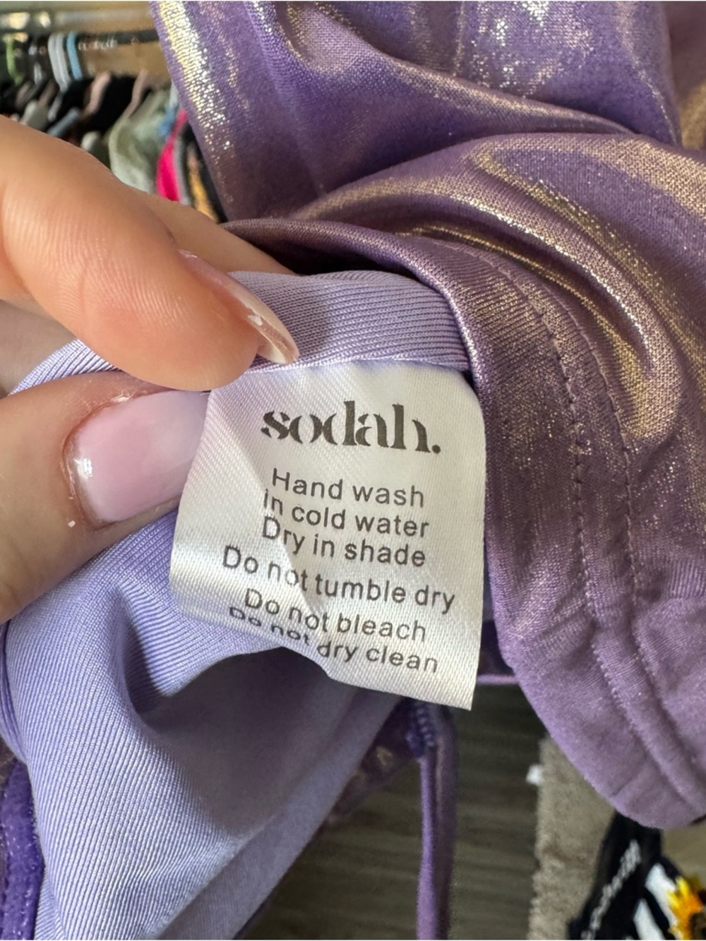 Sodah London NWT Blessed Mini Dress Purple Metallic US 12 (UK 16) - Picture 10 of 11
